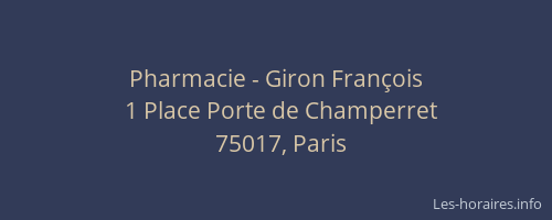 Pharmacie - Giron François