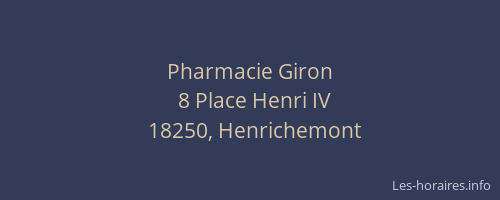 Pharmacie Giron