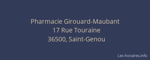 Pharmacie Girouard-Maubant