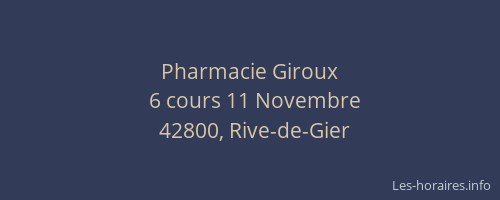 Pharmacie Giroux