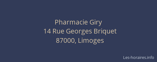 Pharmacie Giry