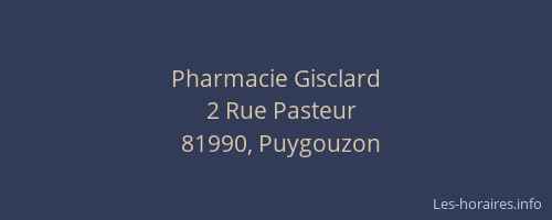 Pharmacie Gisclard