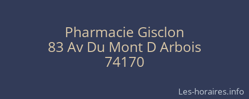 Pharmacie Gisclon