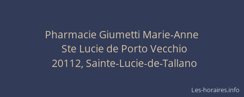 Pharmacie Giumetti Marie-Anne