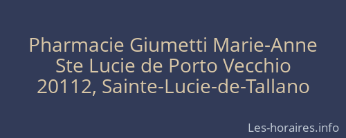 Pharmacie Giumetti Marie-Anne