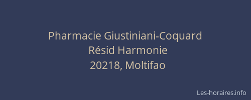 Pharmacie Giustiniani-Coquard