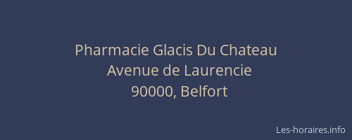 Pharmacie Glacis Du Chateau