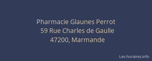 Pharmacie Glaunes Perrot