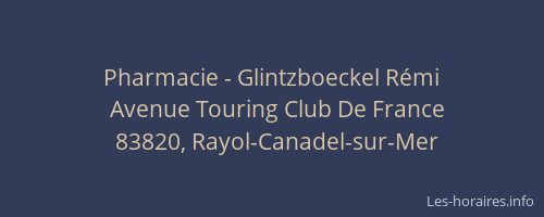 Pharmacie - Glintzboeckel Rémi