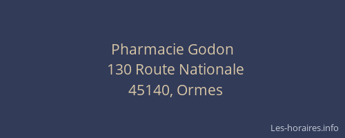 Pharmacie Godon
