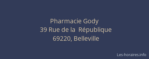 Pharmacie Gody