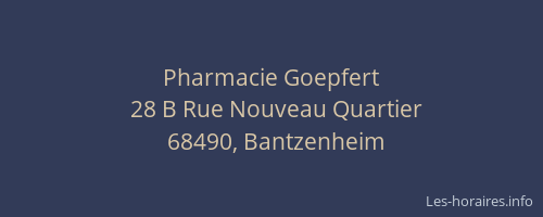 Pharmacie Goepfert