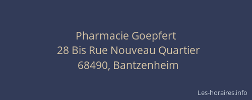 Pharmacie Goepfert