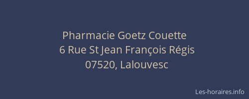 Pharmacie Goetz Couette