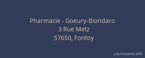 Pharmacie - Goeury-Biondaro