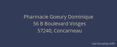 Pharmacie Goeury Dominique