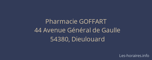 Pharmacie GOFFART