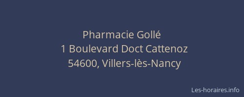 Pharmacie Goll&eacute;