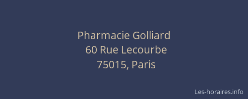 Pharmacie Golliard