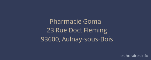 Pharmacie Goma