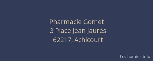Pharmacie Gomet