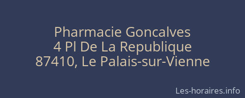 Pharmacie Goncalves