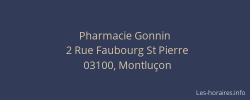 Pharmacie Gonnin