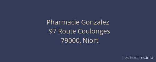 Pharmacie Gonzalez