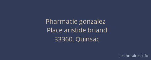 Pharmacie gonzalez