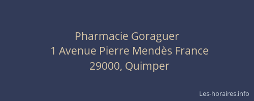 Pharmacie Goraguer