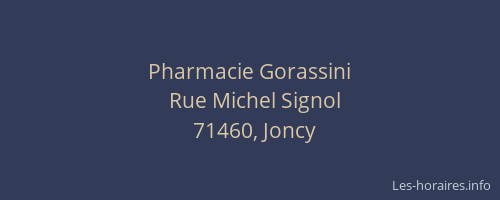 Pharmacie Gorassini
