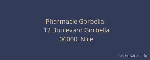 Pharmacie Gorbella