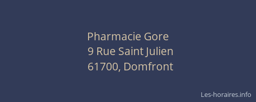 Pharmacie Gore