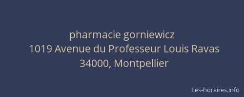 pharmacie gorniewicz
