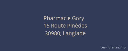 Pharmacie Gory