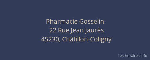Pharmacie Gosselin