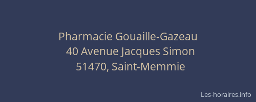 Pharmacie Gouaille-Gazeau