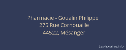 Pharmacie - Goualin Philippe