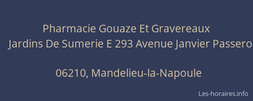 Pharmacie Gouaze Et Gravereaux