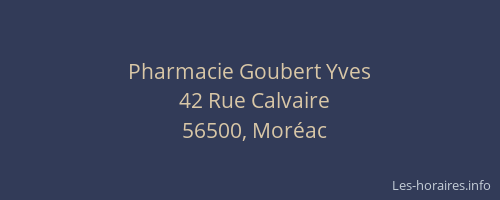 Pharmacie Goubert Yves