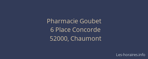 Pharmacie Goubet