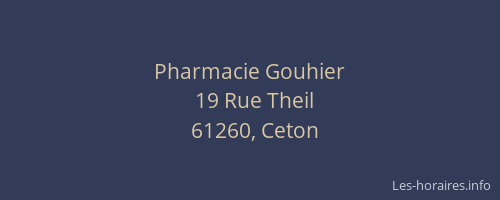 Pharmacie Gouhier