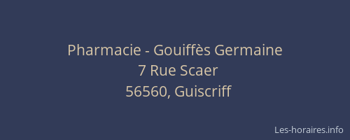 Pharmacie - Gouiffès Germaine