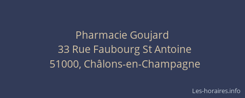 Pharmacie Goujard