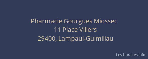 Pharmacie Gourgues Miossec
