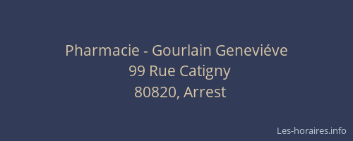 Pharmacie - Gourlain Genevi&eacute;ve