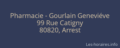 Pharmacie - Gourlain Geneviéve