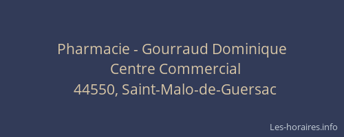 Pharmacie - Gourraud Dominique