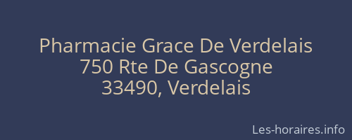 Pharmacie Grace De Verdelais