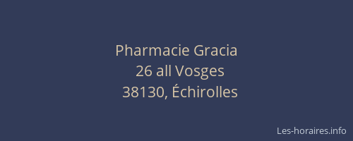 Pharmacie Gracia